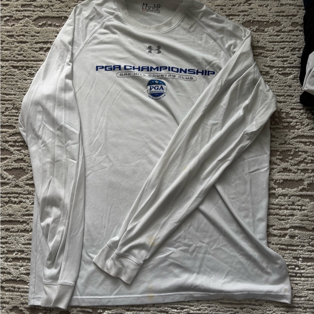 Under Armour White PGA Championship Long Sleeve Shirt